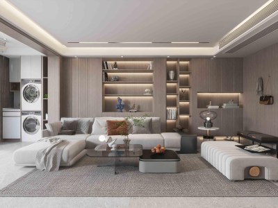 现代客餐厅3D模型下载